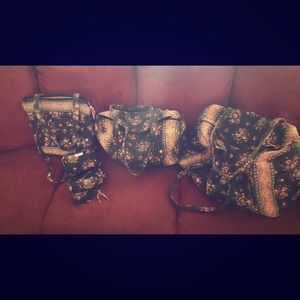 Four piece VERA BRADLEY set, chocolat print!! Wow!